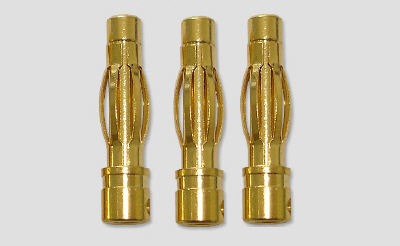 4mm Gold Bullet Connectors - Male