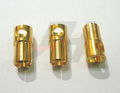 6mm Gold Bullet Connectors - Male